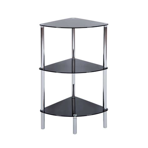 The three shelves, one of which extends all the way to the sink. Sierra 3 Tier Corner Shelving Unit
