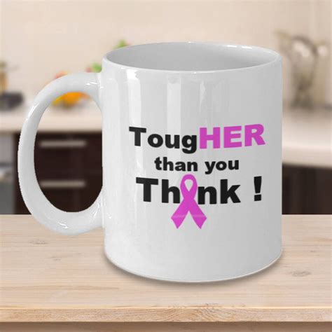 Breast Cancer Awareness Coffee Mug Tougher Than You Think Etsy Canada