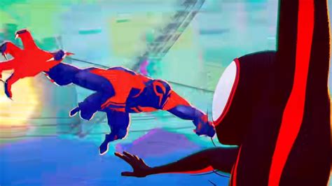 Spider Man Across The Spider Verse Miles Vs Cyborg Spider Woman Fight