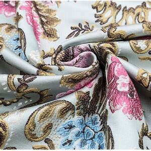 High End Jacquard Fabric Polyeter Silk Brocade Emboss Etsy