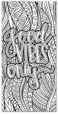 I have created a few hundred hand drawn pictures for you to download, print, and fill with beautiful colors. "Good Vibes Only" Custom Coloring Canvas Wall Art ...