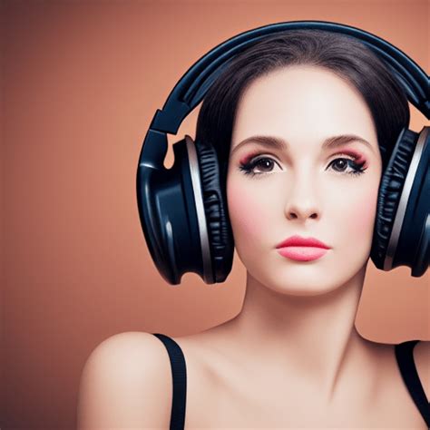 Beautiful Swinger Woman With Huge Stereo Headphones · Creative Fabrica