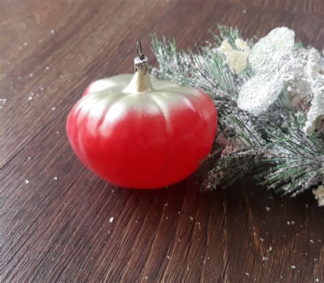 Tomato Christmas Glass Ornaments Vintage Christmasretro Etsy