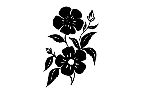Flower Silhoutte Clipart | Flower silhouette, Clip art, Flowers