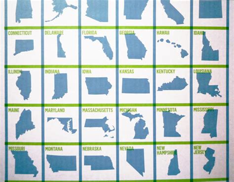 4 Best Images Of Individual States Printables 50 States And Capitals
