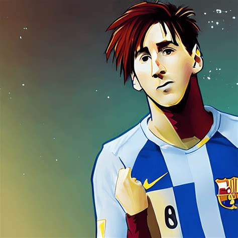 Messi Anime Style Graphic · Creative Fabrica