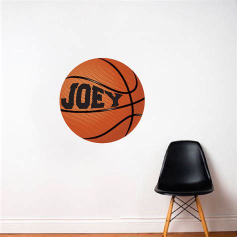 Custom Basketball Wall Decal Personalized Name Basket Ball Kids Room S