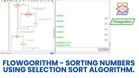 Flowgorithm Sorting Numbers Using Selection Sort Algorithm Youtube