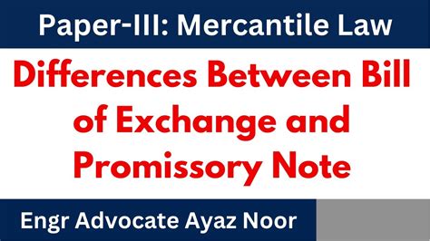 Differences Between Bill Of Exchange And Promissory Note Negotiable