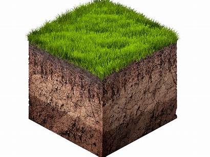 Ground Section Grass Cube Isometric Cross Earth