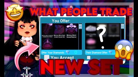 what people trade for the whimsy witch set shocking 😱🎃 roblox royale high youtube