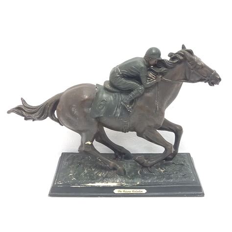 Race Horse Sculptures X2 Juliana Collection Faux Bronze Ornaments Rmf42