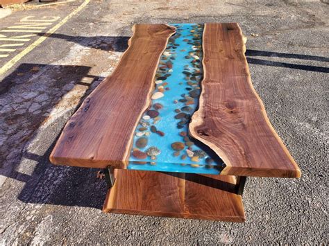 Beautiful Epoxy Resin River And Waterfall Tables Crafted In Nj Epoxy