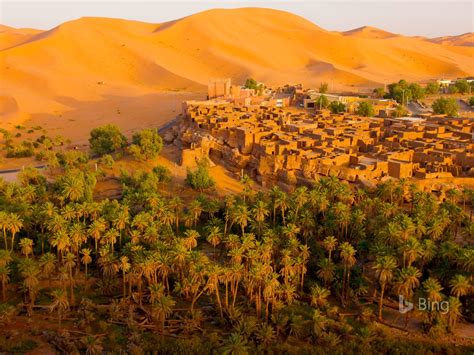 Oasis Town Of Taghit Algeria 2016 Bing Desktop Wallpaper