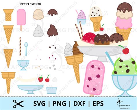 Ice Cream Svg Bundle For Cricut Gelato Svg Bundle For Cricut Layered
