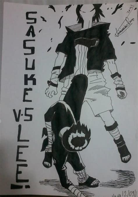 Sasuke Vs Rock Lee By Vr Kage On Deviantart