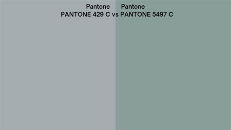 Pantone 429 C Vs Pantone 5497 C Side By Side Comparison