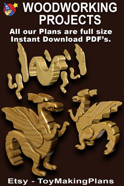 Duniweir Dragon Scroll Saw Toy Pattern Pdf Download Etsy Scroll Saw