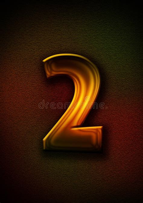 Gold Number 2 On Textured Gradient Background Wallpaper Stock
