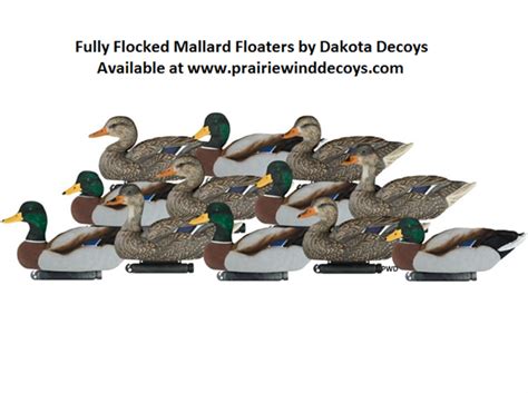 prairiewind decoys free shipping fully flocked mallard floater duck decoys 6pk dak17100