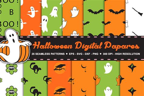 Halloween Boo Digital Seamless Pattern Graphic By Digital Background