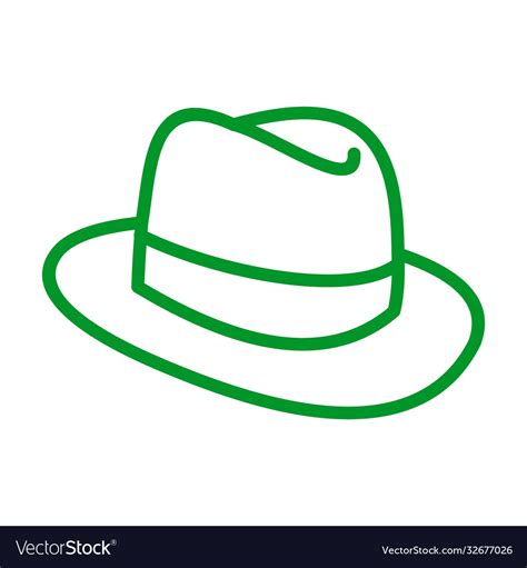 Fedora Hat Sketch Icon For Web Mobile Royalty Free Vector