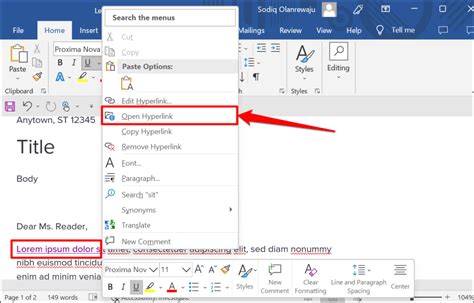 How To Add Hyperlinks In Microsoft Word