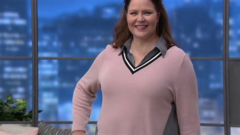 laurie felt collared v neck sweater on qvc youtube
