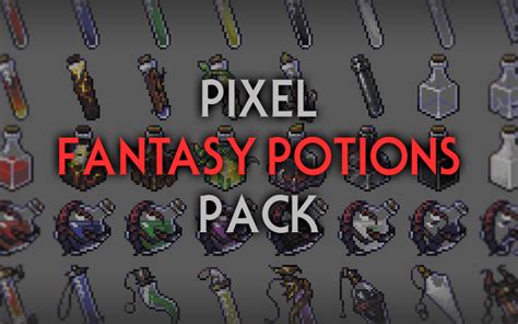 Fantasy Potions Rpg Inventory Icons Gamedev Market