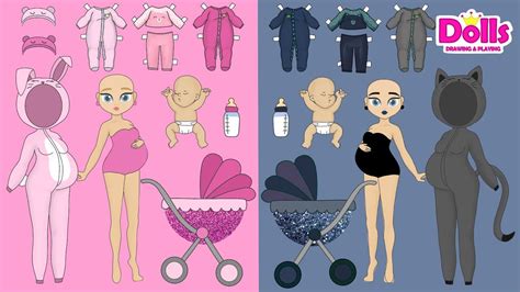 🤰paper Dolls Dress Up And Newborn Baby Care Paper Crafts In 2021 Paper