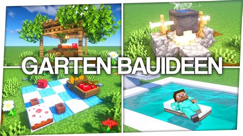 5 Garten Bauideen In Minecraft 🌳 Youtube