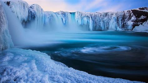 Hd Wallpaper Landscape Ice Waterfall Winter Nature Wallpaper Flare