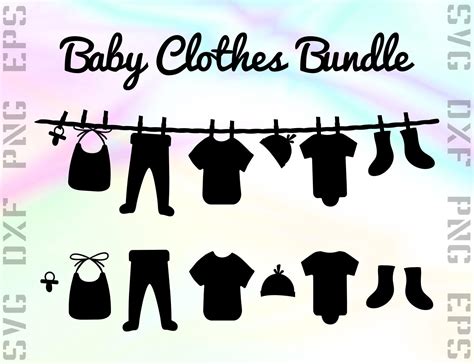 Baby Clothes Svg Files Baby Clothes Clipart Baby Dxf Files Etsy