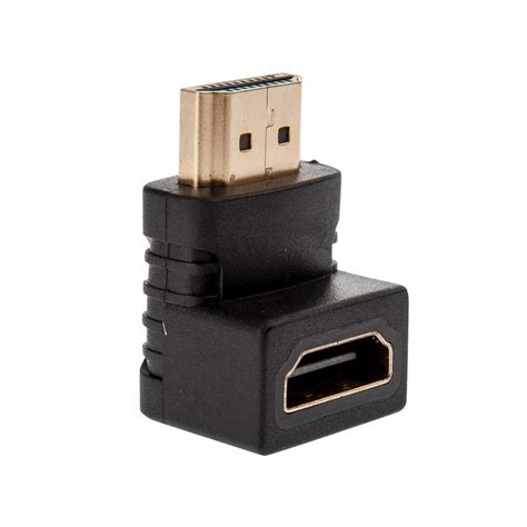 Hdmi Female To Hdmi Male 90 Degree Right Angle Adapter Down From