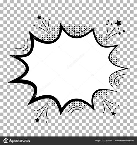 Comic Speech Bubbles Halftone Shadows Isolated Transparent Background