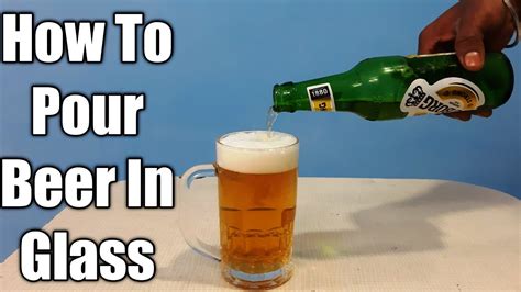 How To Pour A Beer Drinks In Glass Life Hacks Youtube