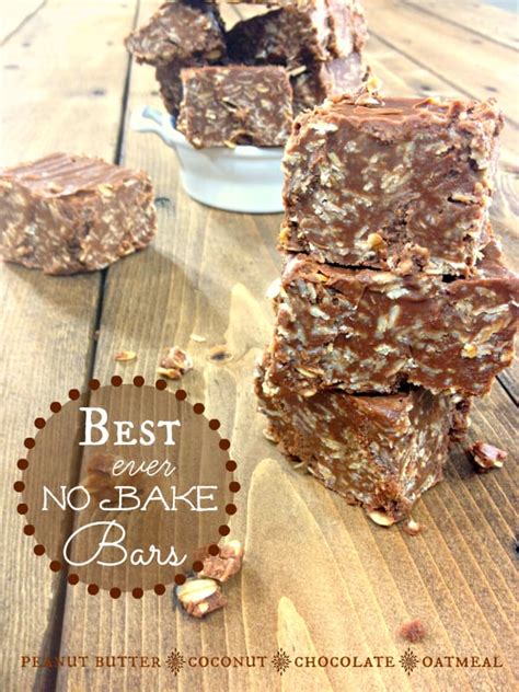 I sandwiched the chocolate layer in between a thick base of the peanut butter oatmeal mixture with it sprinkled again. No-Bake Chocolate And Peanut Butter Oatmeal Bars Recipe ...
