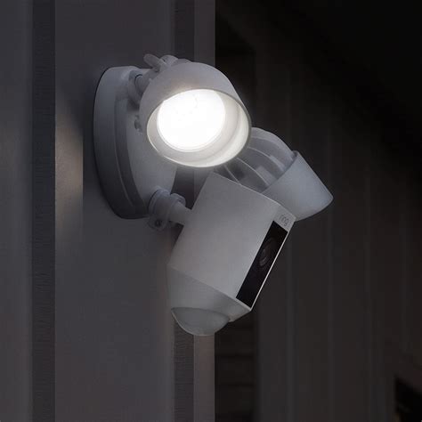 Ring Floodlight Cam - WiFi Smart Home Security Camera White - Wired ...
