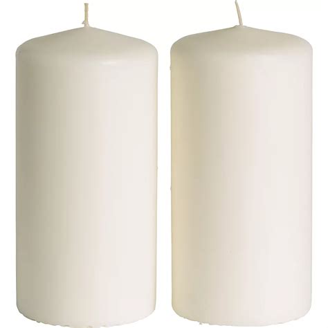 Large White Pillar Candles 2ct Party City