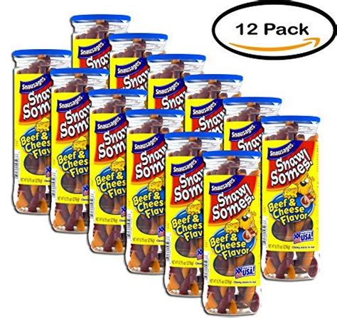 Pack Of 12 Snausages Snaw Somes Beef And Cheese Flavor 975 Oz