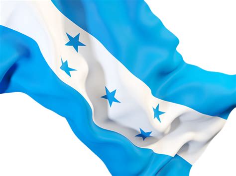 Waving flag closeup. Illustration of flag of Honduras png image