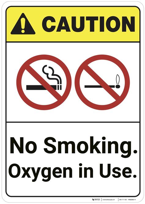 No Smoking Oxygen In Use Sign Printable