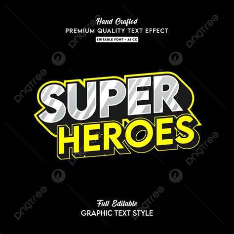 Editable Font Effect Vector Hd Images 3d Super Heroes Effect Editable