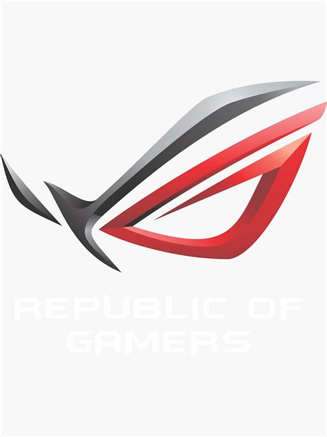 Asus Rog Republic Of Gamers Sticker For Sale By Yisabersia Redbubble