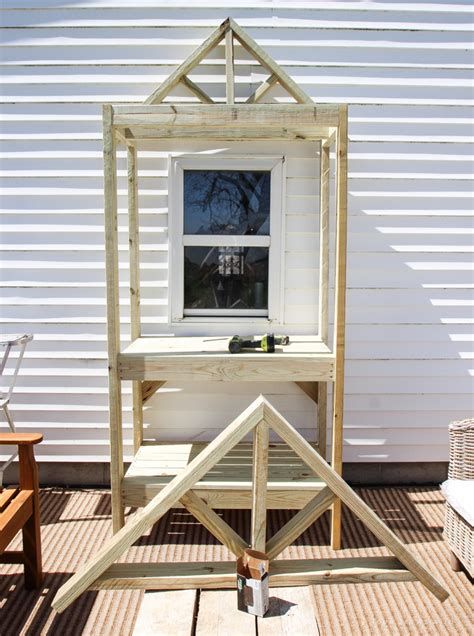 Diy Potting Bench With Decorative Roof Love Grows Wild