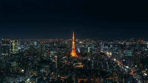 Wallpaper Tokyo Tower At Night 3840x2160 Tokyo Tower Tower City