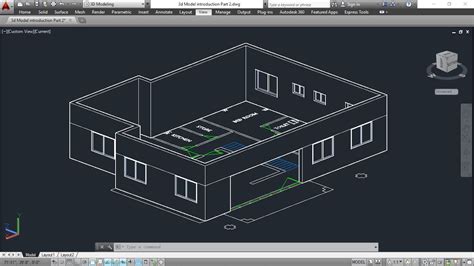 Autocad 3d Drawing House 84f
