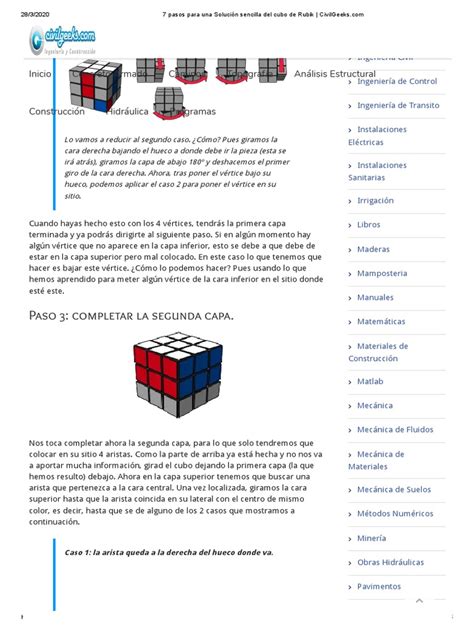 7 Pasos Para Una Solución Sencilla Del Cubo De Rubik 1 004 Pdf