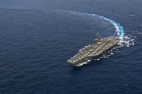 Carrier Uss Ronald Reagan Chops Into 7th Fleet Association Of Naval