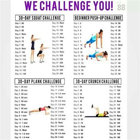 Workout Challenge Fitness Body 30 Day Workout Challenge